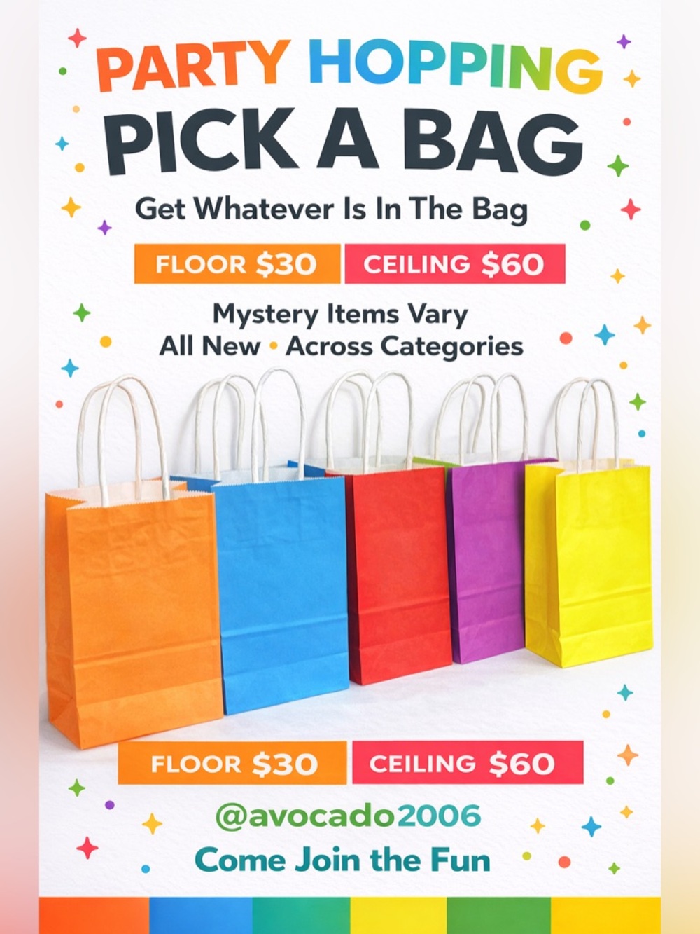 Pick a bag receive everything in the bag mini mystery bags